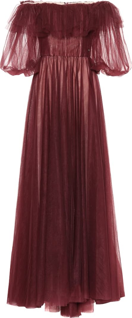 Valentino Off-the-shoulder tulle gown