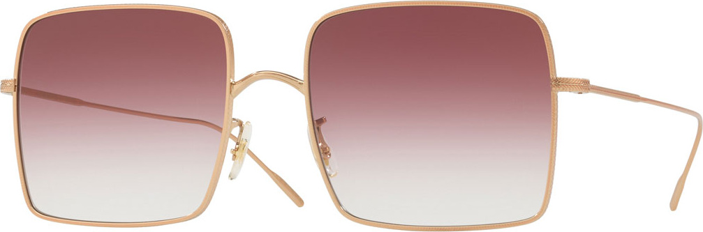Oliver Peoples Rassine Square Gradient Sunglasses, Rose Gold