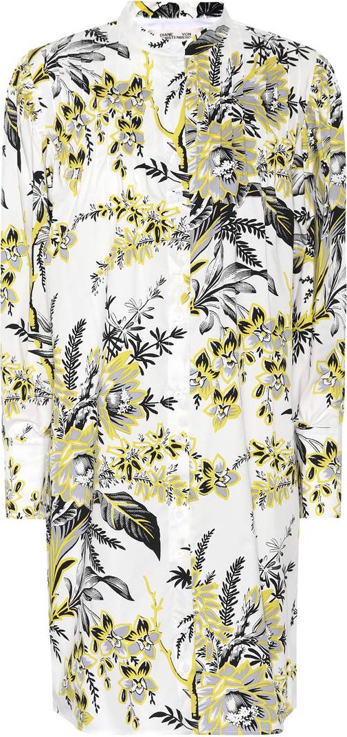 DIANE von FURSTENBERG Floral-printed poplin shirt dress