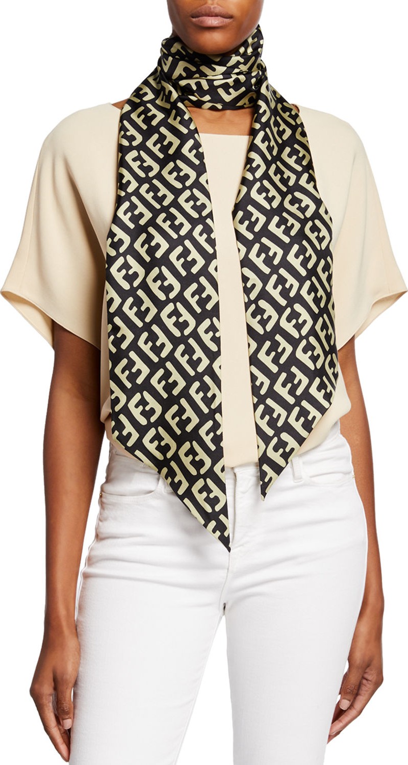 Fendi Macro FF Motif Silk Scarf