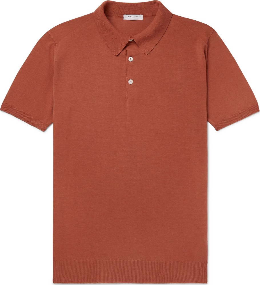 Boglioli Slim-Fit Garment-Dyed Cotton Polo Shirt
