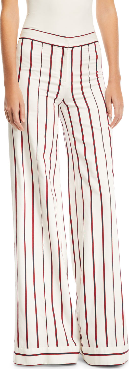 Alexis Niel Striped Wide-Leg Pants