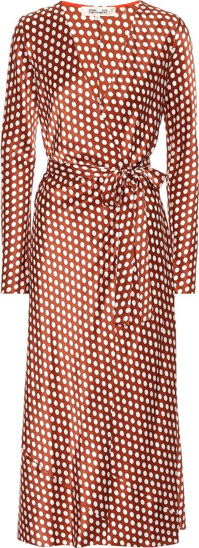 DIANE von FURSTENBERG Polka-dot silk wrap dress