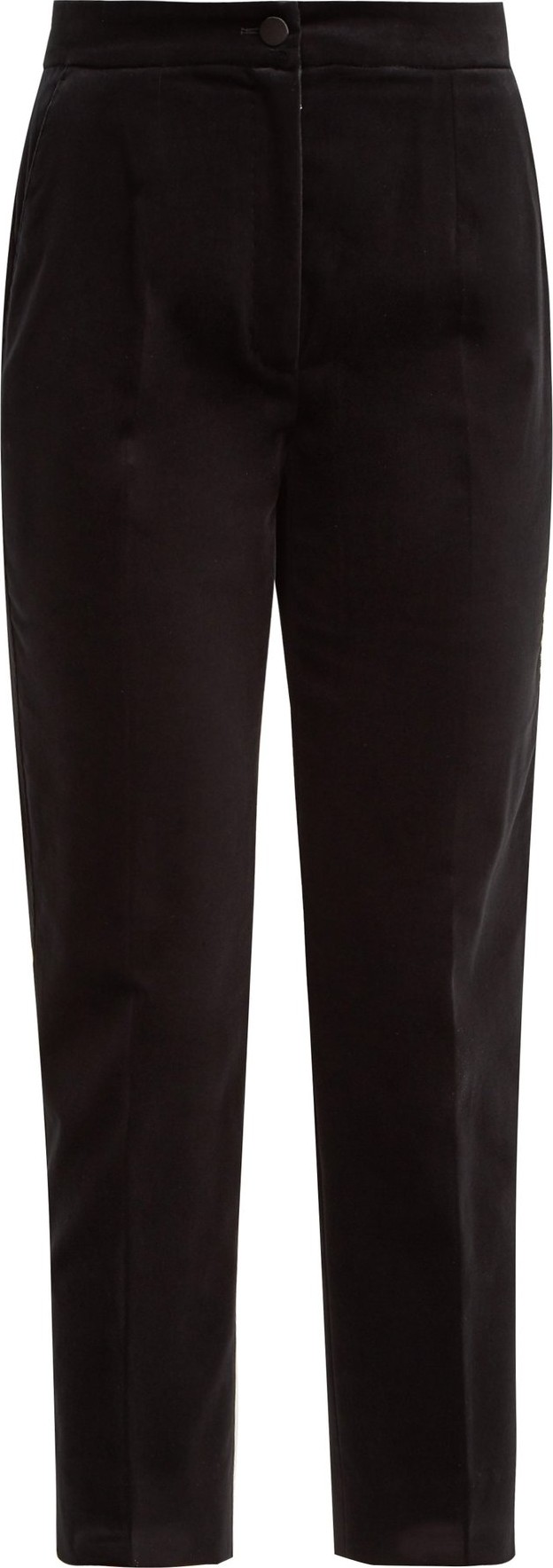Dolce & Gabbana High-rise tailored velvet trousers