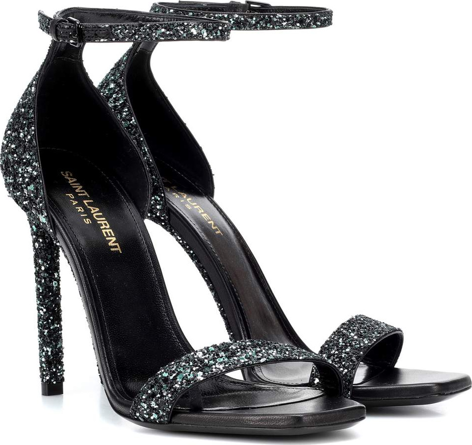 Saint Laurent Amber 105 glitter sandals