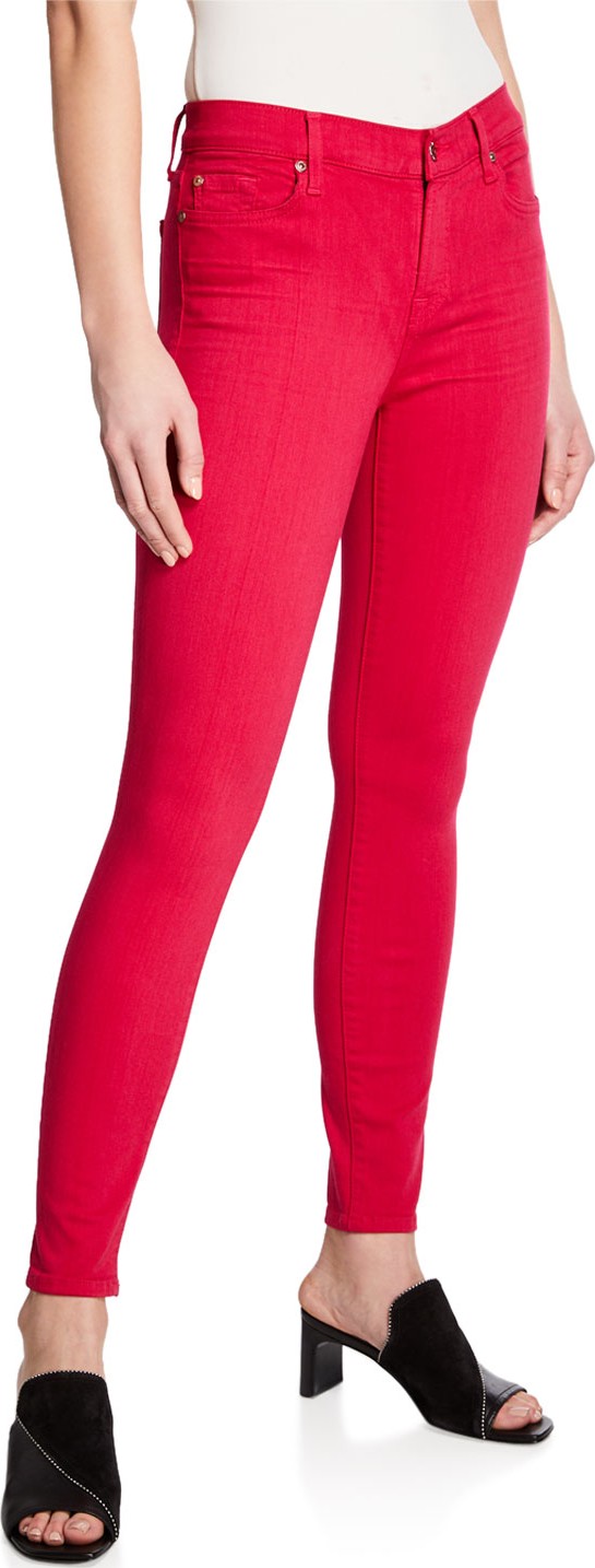 7 For All Mankind The Ankle Skinny Coated Jeans