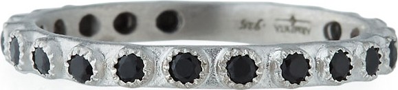 Armenta New World Black Spinel Stacking Ring