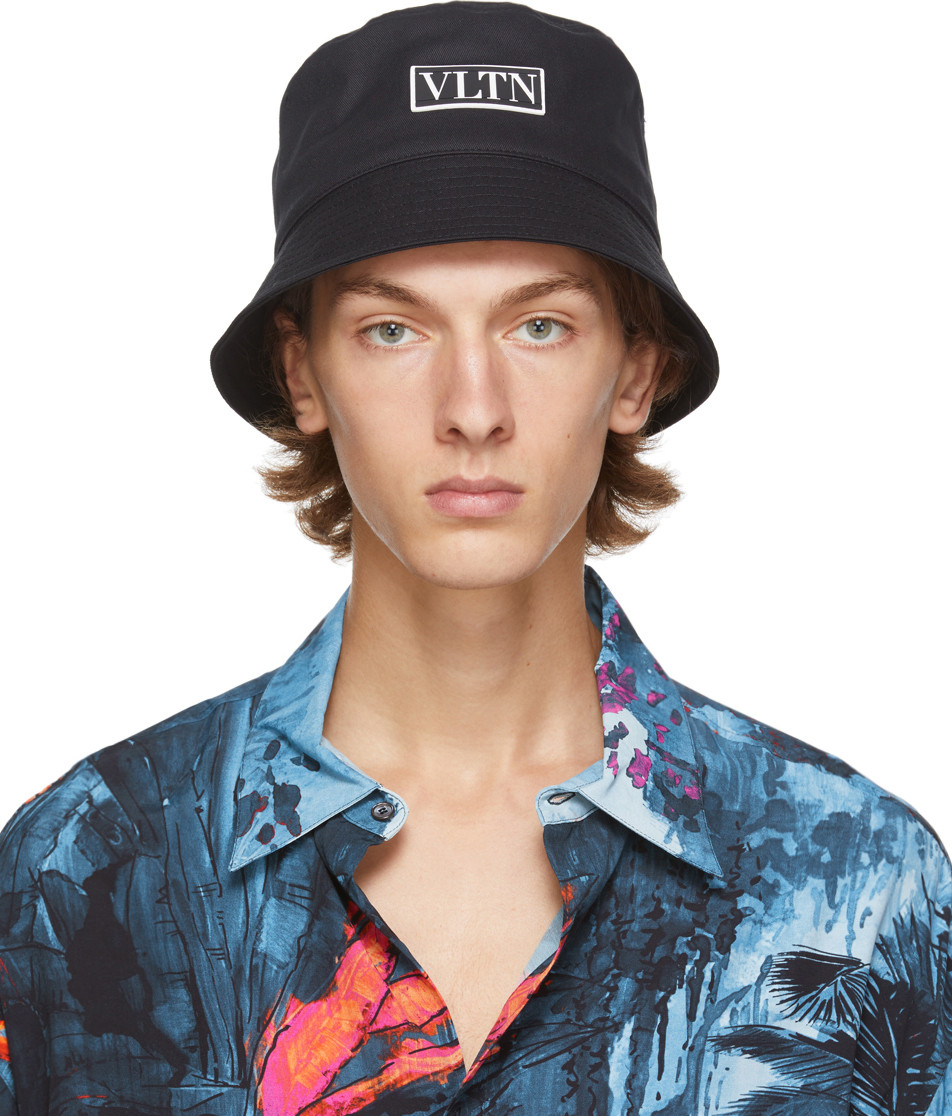 Valentino - Black Valentino Garavani 'VLTN' Bucket Hat
