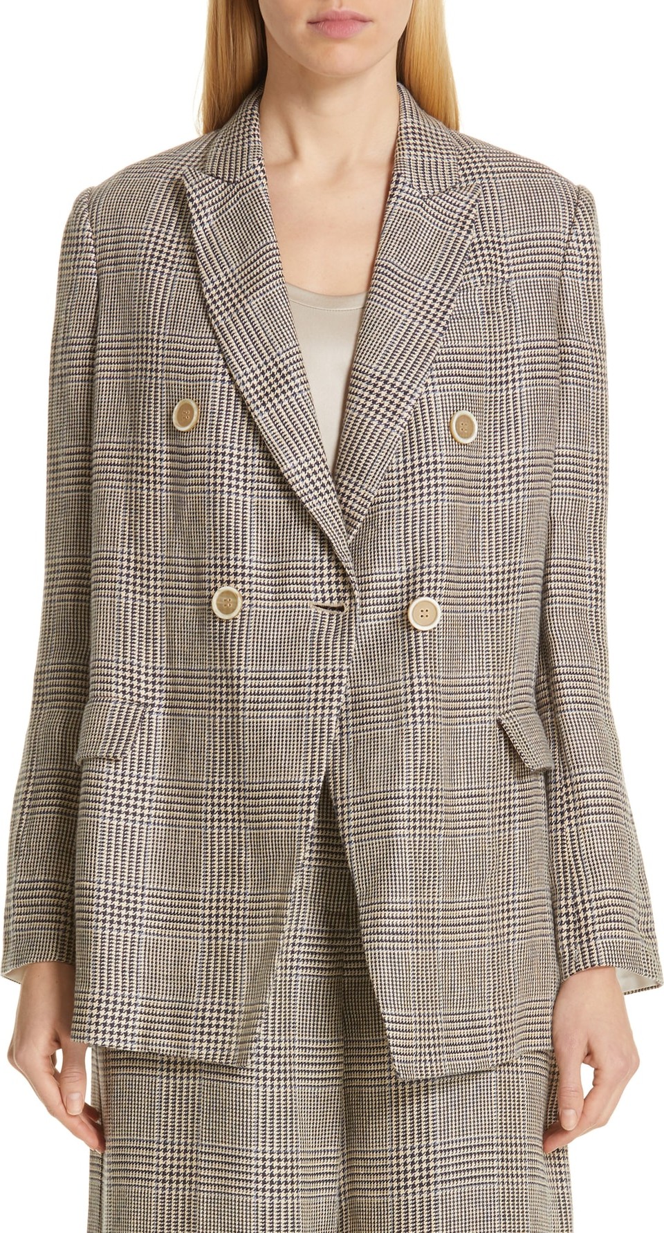 Brunello Cucinelli Prince of Wales Double Breasted Jacket