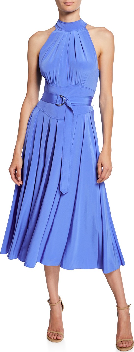 DIANE von FURSTENBERG Nicola Silk Midi Halter Dress