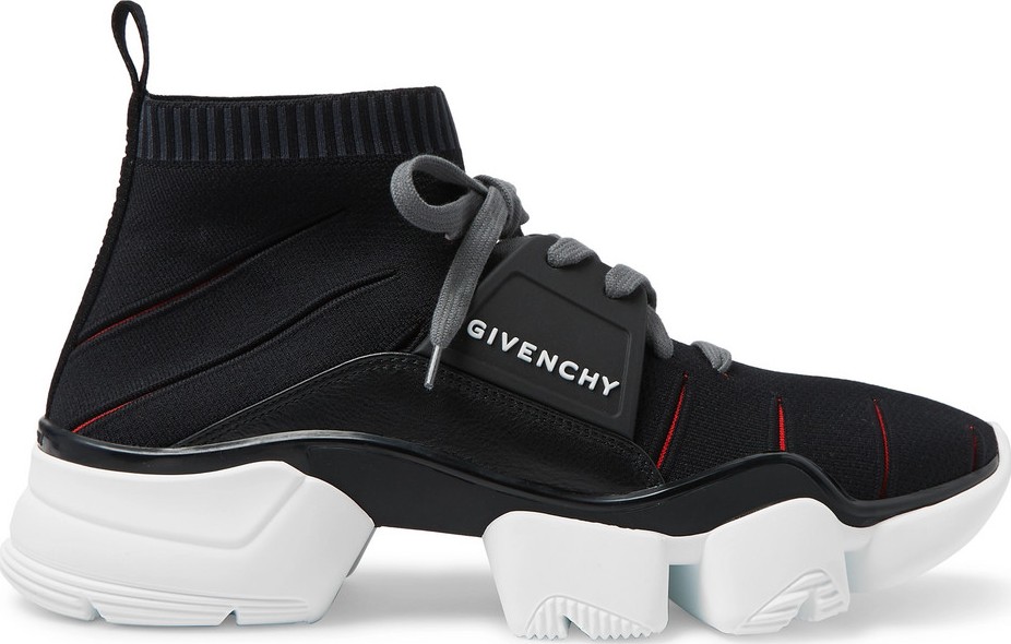Givenchy Jaw Logo-Detailed Mesh and Leather Sneakers