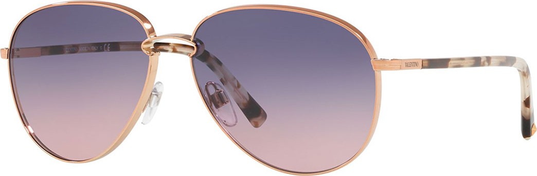 Valentino Gradient Metal Aviator Sunglasses