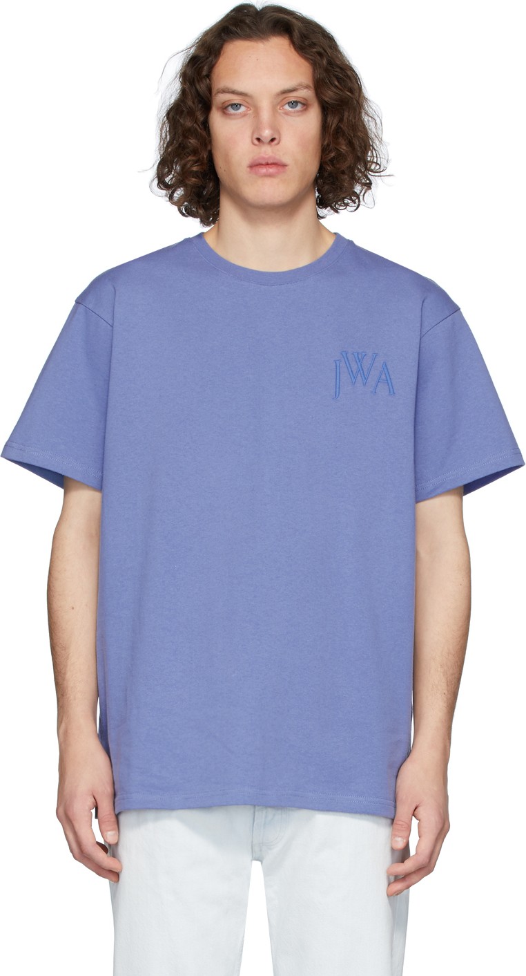 J.W.Anderson Blue Logo Embroidery T-Shirt