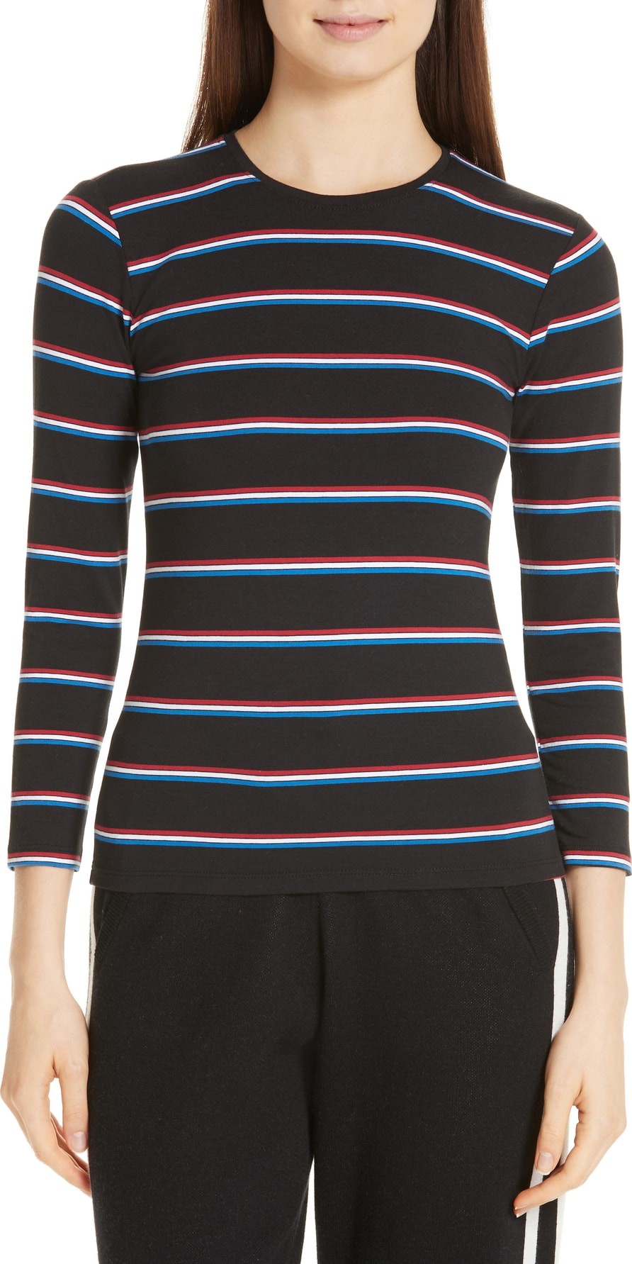 ATM Anthony Thomas Melillo Stripe Stretch Pima Cotton Baby Tee