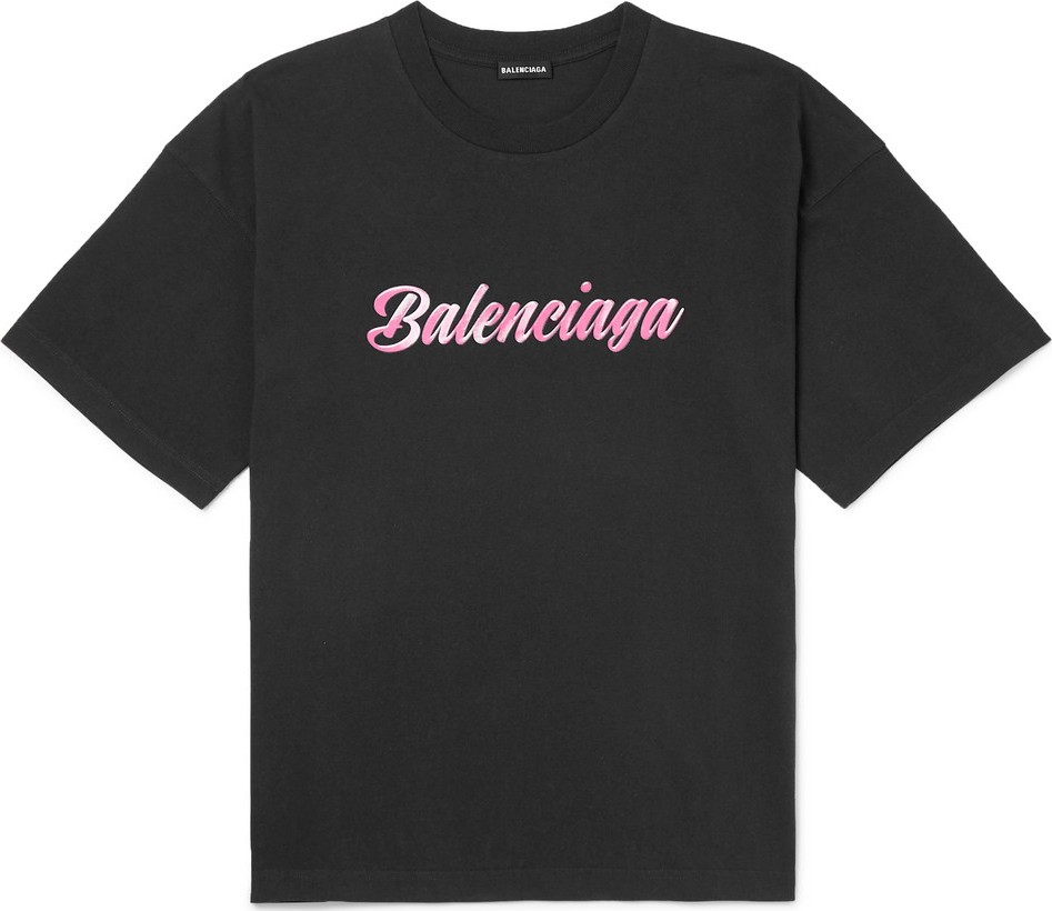 Balenciaga Logo-Print Cotton-Jersey T-Shirt