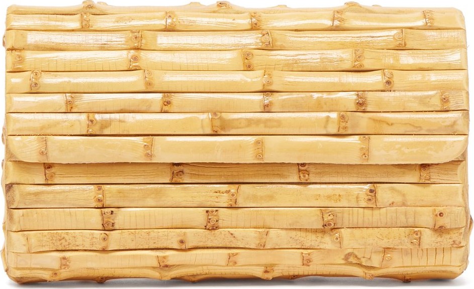 Glorinha Paranagua Large bamboo clutch bag