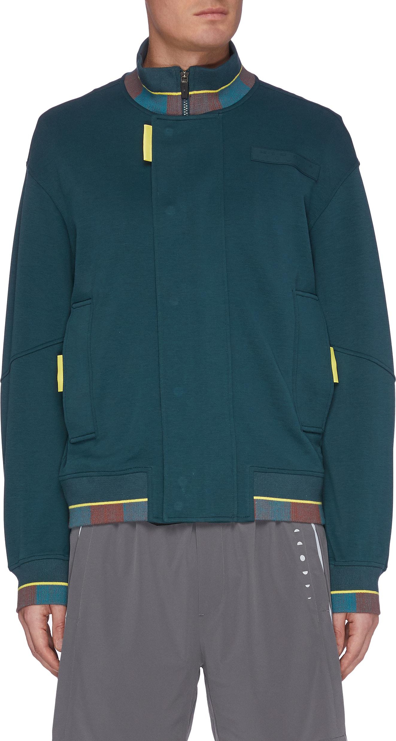 Particle Fever Colourblock panel standcollar jacket