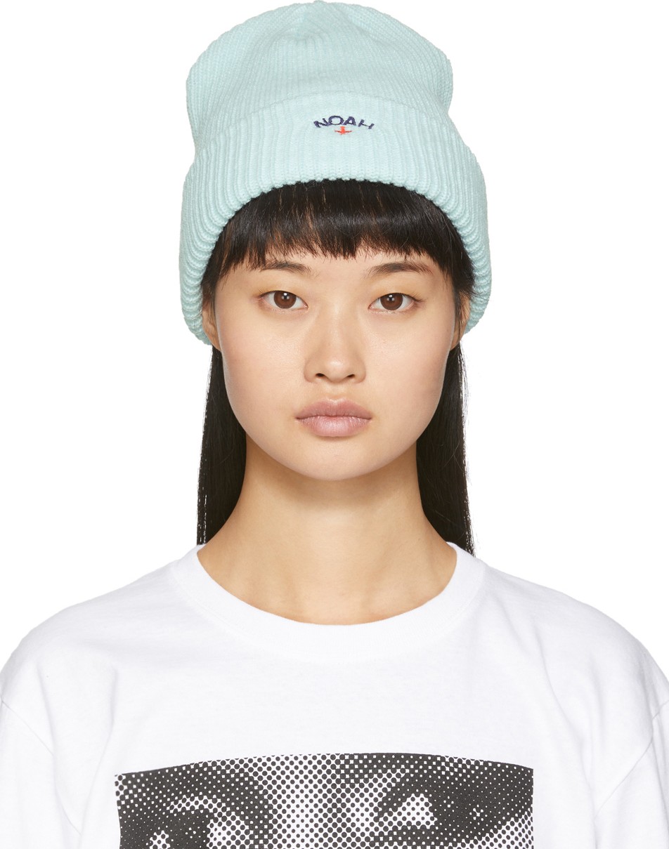 Noah NYC Blue Core Logo Beanie