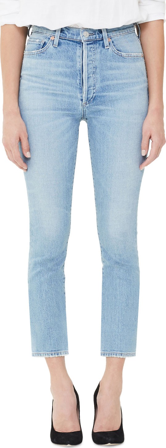 Citizens Of Humanity Olivia High-Rise Slim-Leg Crop Jeans