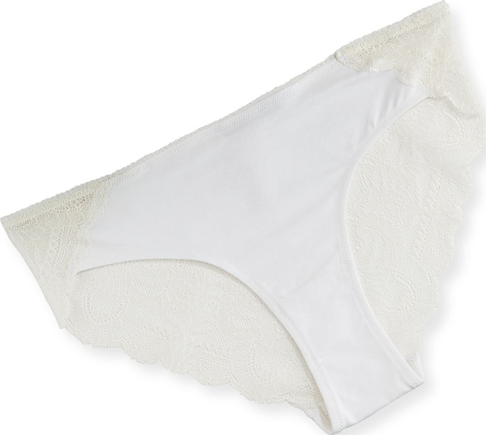 SKIN Wylie Lace-Trim Bikini Briefs