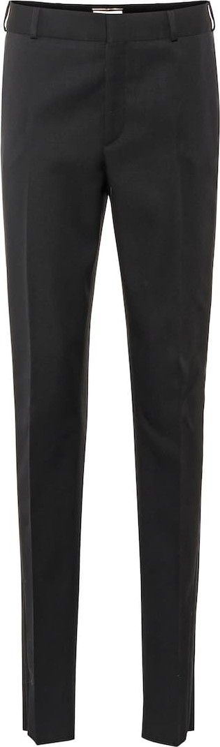 Saint Laurent High-rise straight wool pants
