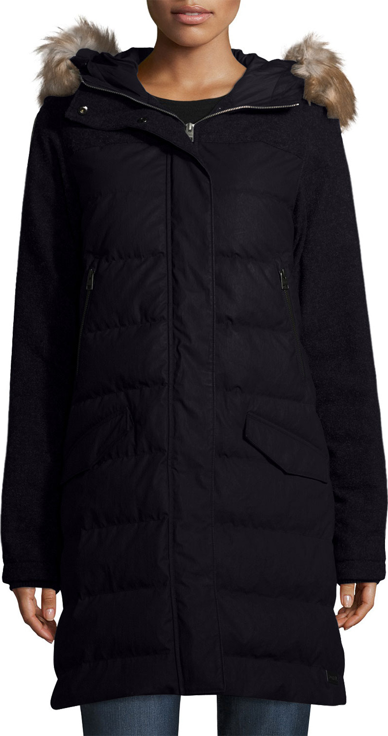 Sorel Tivoli Quilted-Puffer Long Jacket w/ Faux Fur