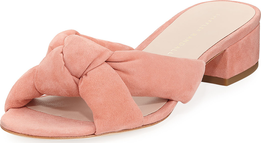 Loeffler Randall Elsie Suede Knot Slide Sandal