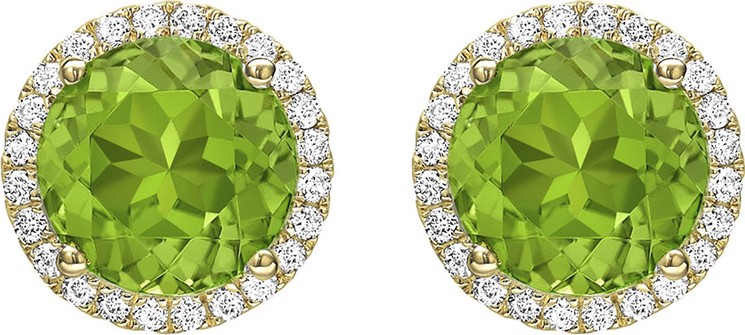 Kiki McDonough Grace Peridot & Diamond Halo Stud Earrings