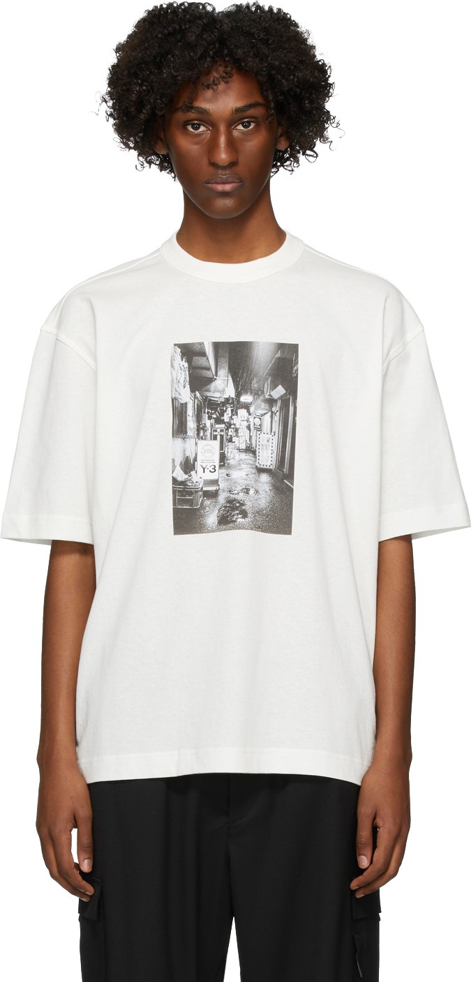 Y-3 White Graphic T-Shirt