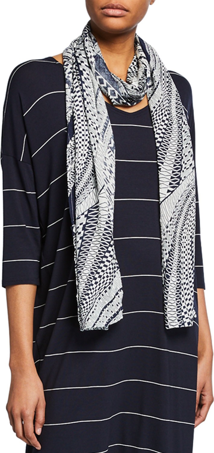 Masai Along Printed Shantung Scarf