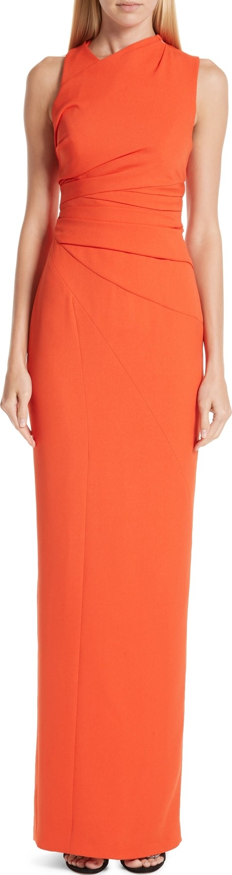 Rachel Gilbert Atlas Stretch Crepe Gown