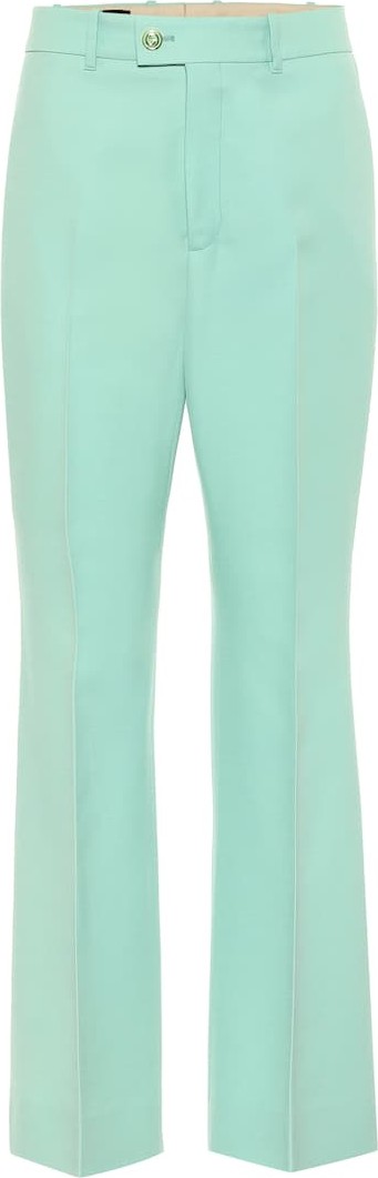 Gucci High-rise flared cady pants