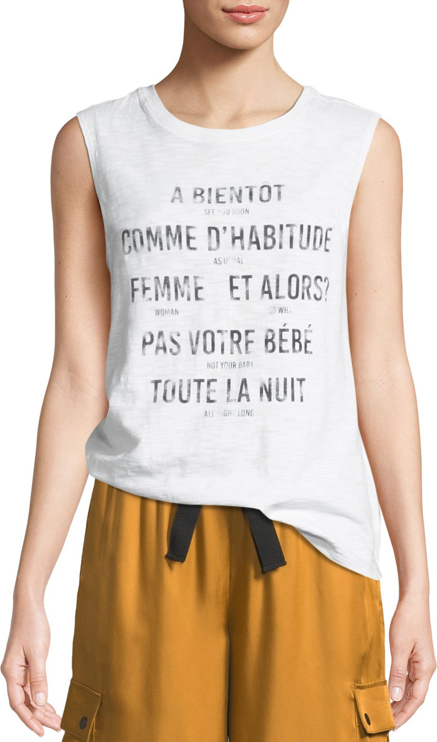 Cinq A Sept Alita Graphic Muscle Tank