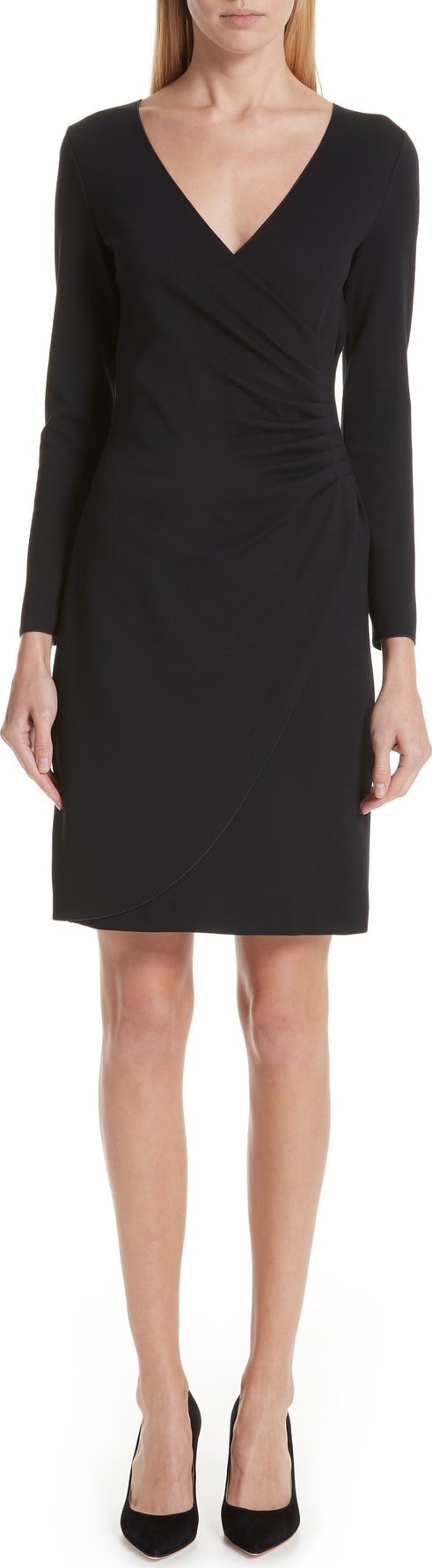 Emporio Armani Punto Milano Faux Wrap Dress