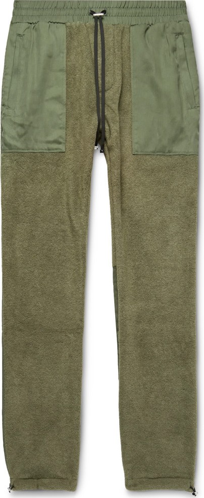 Amiri Slim-Fit Tencel-Panelled Fleece Drawstring Trousers
