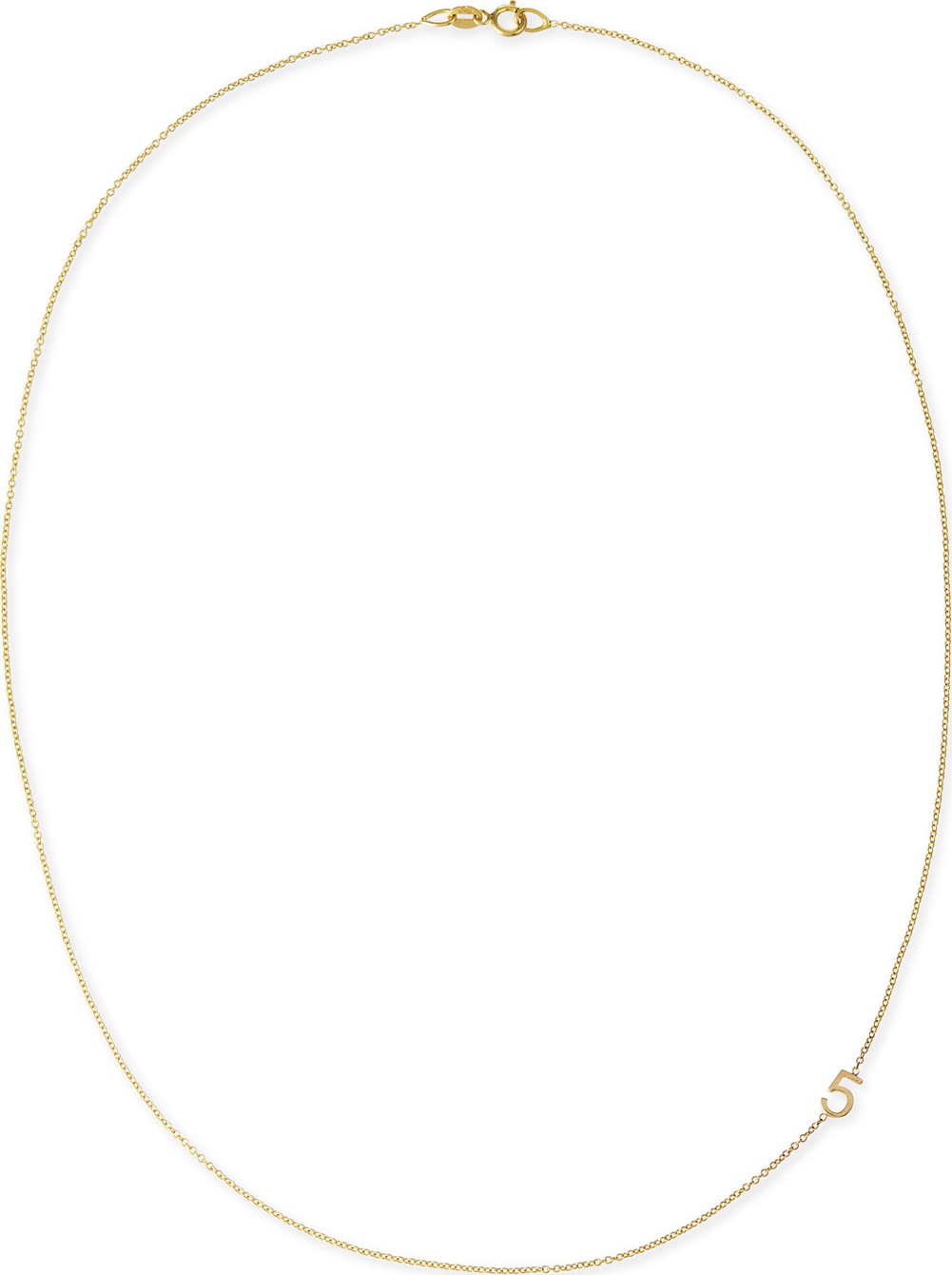 Maya Brenner Designs Mini Number Necklace, Yellow Gold