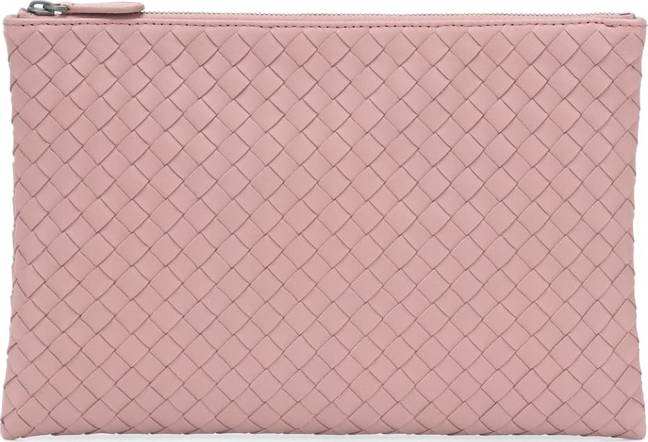 Bottega Veneta Biletto intrecciato leather clutch