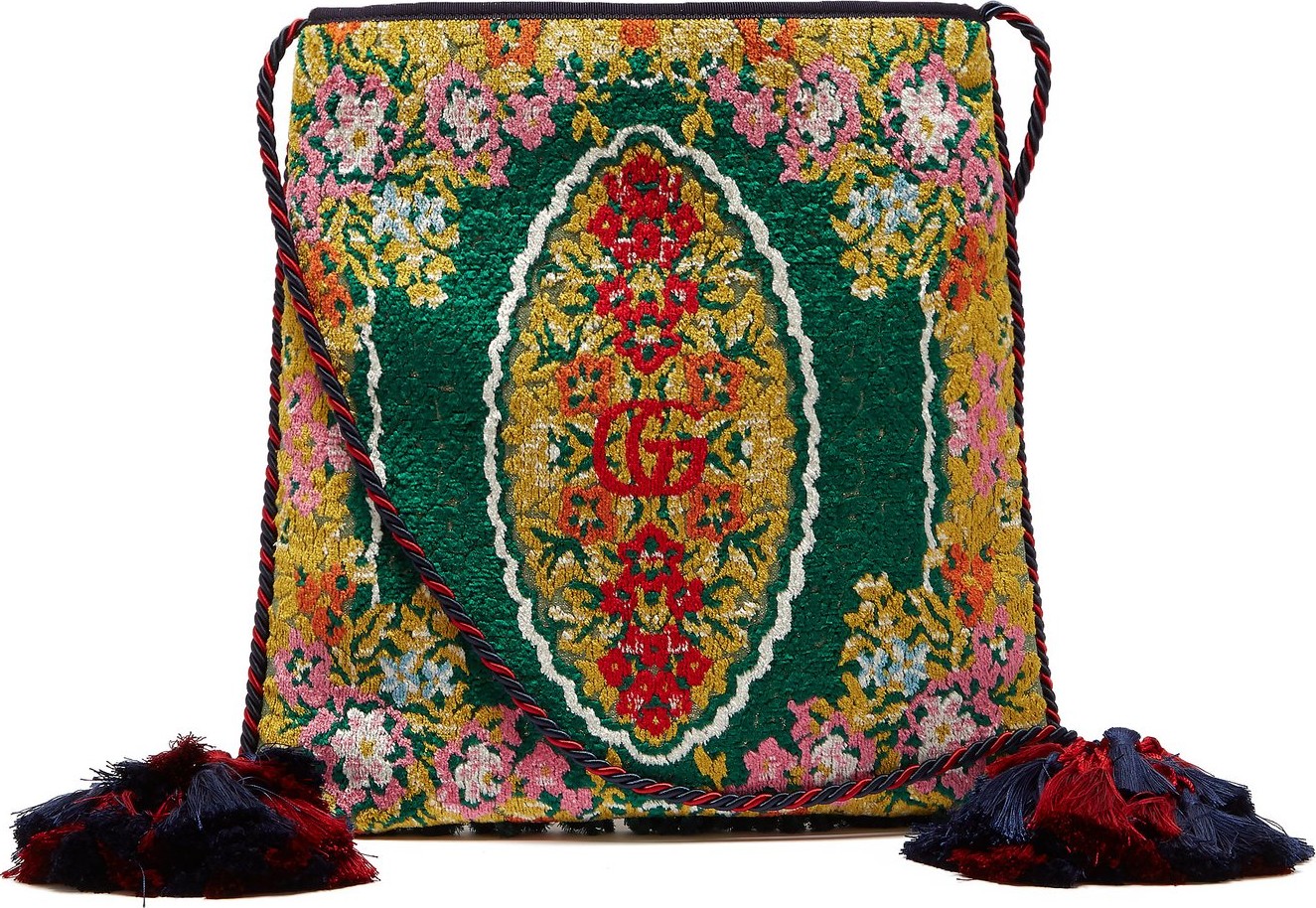 Gucci GG floral tapestry shoulder bag