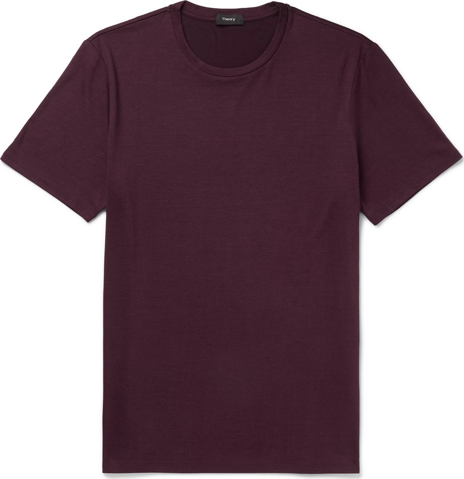 Theory Clean Slim-Fit Silk and Cotton-Blend Jersey T-Shirt