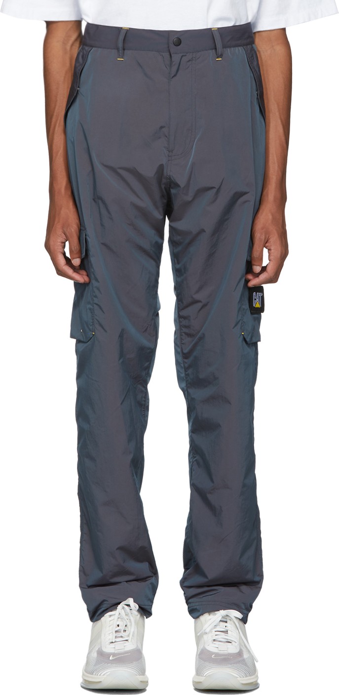 John Elliott Navy CAT Edition Iridescent Nylon Cargo Pants