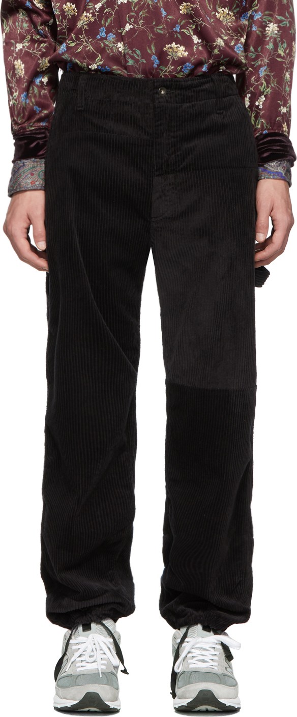 Engineered Garments Black Corduroy Painter Trousers