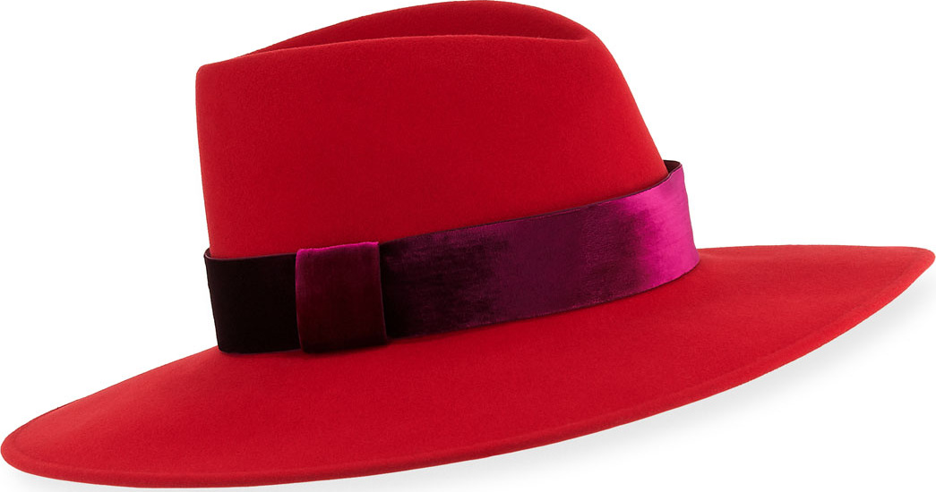 Eugenia Kim Harlowe Wool Panama Hat w/ Velvet Ribbon