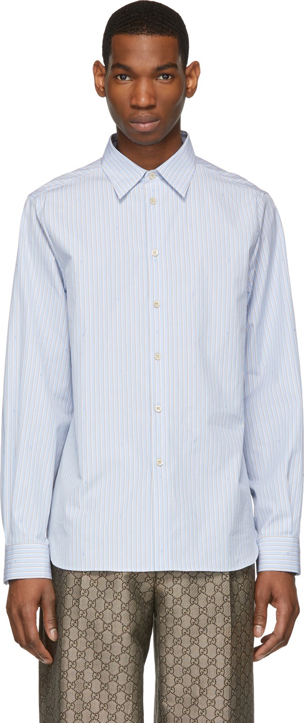 Gucci Blue Small 'G' Shirt