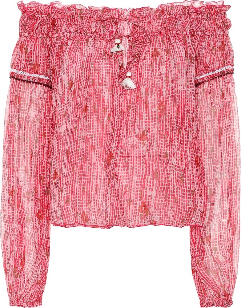 Poupette St Barth Clara printed chiffon shirt