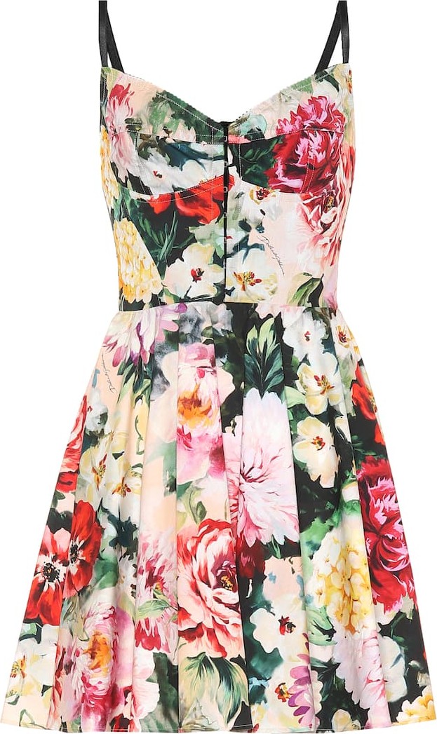 Dolce & Gabbana Floral stretch cotton minidress