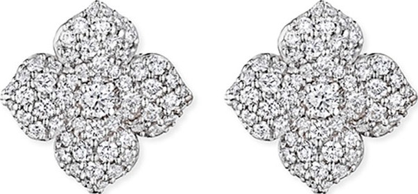 Penny Preville Large Pave Diamond Flower Earrings