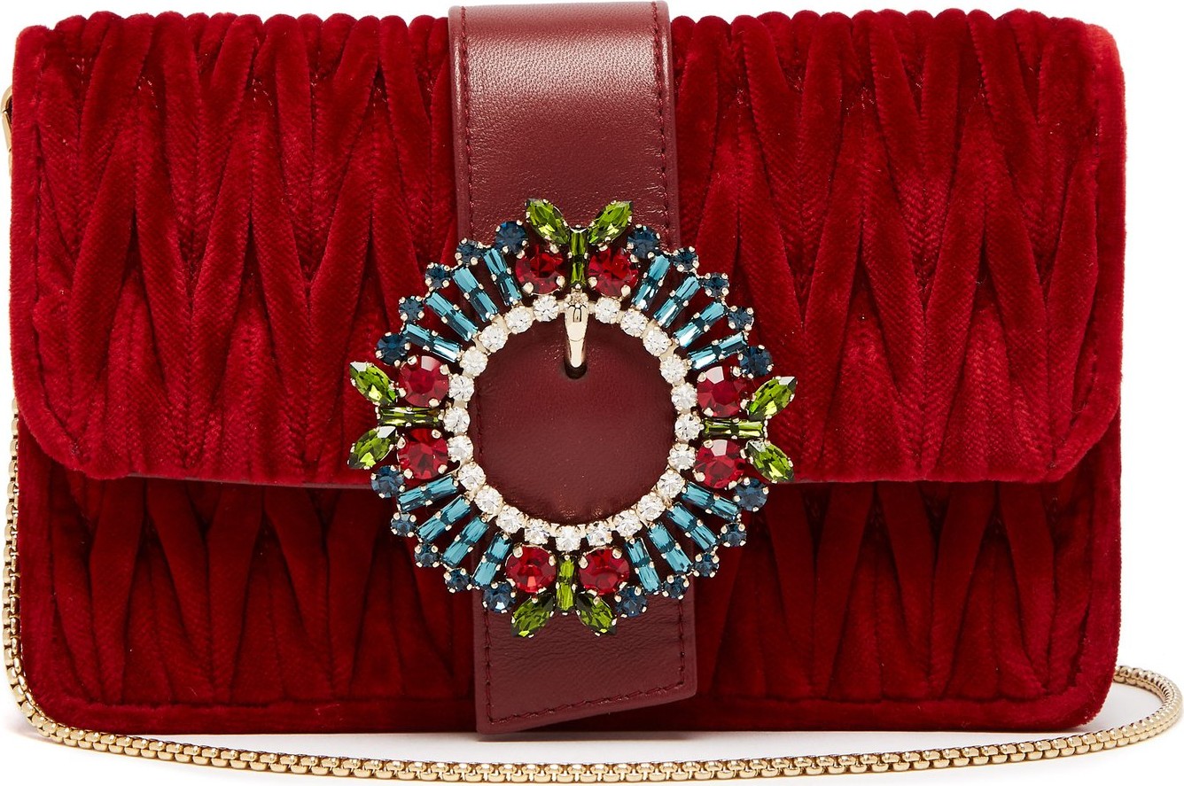 Miu Miu Mattelassé velvet cross-body bag