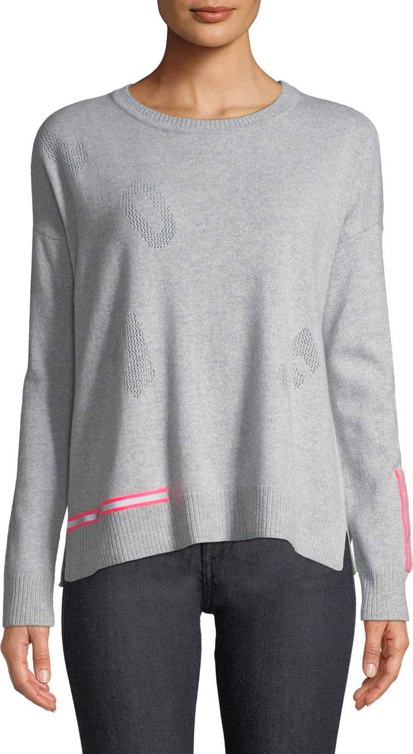 Lisa Todd Love Cashmere Sweater w/ Reflector Trim