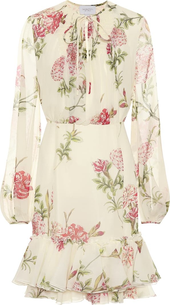 Giambattista Valli Floral-printed silk dress