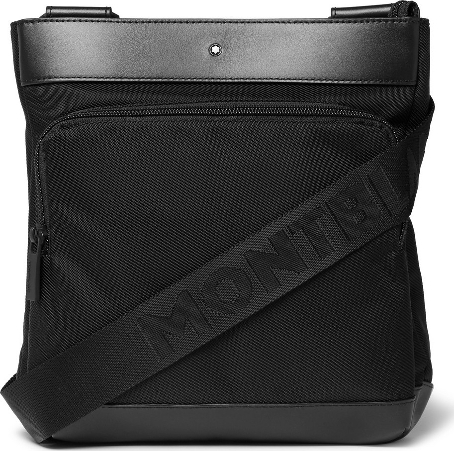 Montblanc Nightflight Leather-Trimmed Nylon Messenger Bag